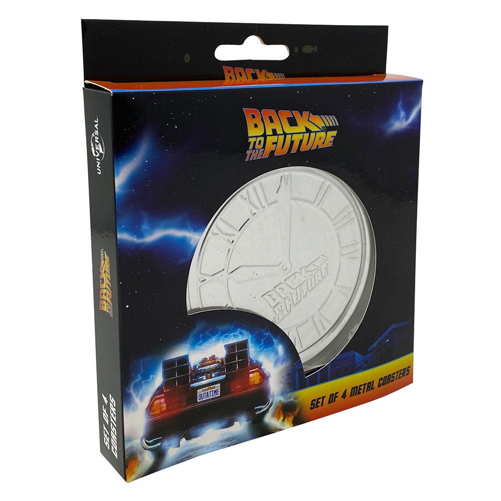 BACK TO THE FUTURE バックトゥザフューチャー (劇場公開 40周年 ) - メタルDrinks Coaster 4枚Set / コースター - PGS